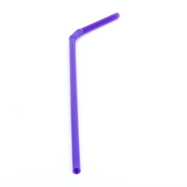 Plastic Straw Flexible PS Ø0,5cm 21cm (100 Units) 