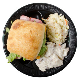 Foam Plate "Quiet Classic" Laminated Black 26 cm (500 Units)