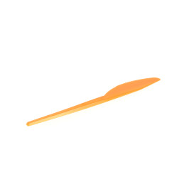 Plastic Knife PS Orange 16,5 cm (15 Units) 