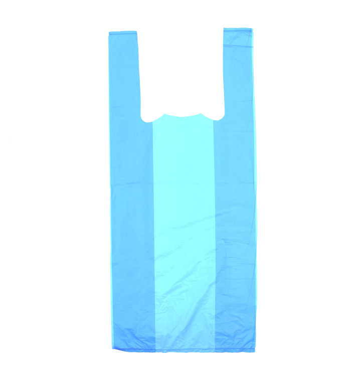 Plastic T-Shirt Bag Blue 35x50cm 