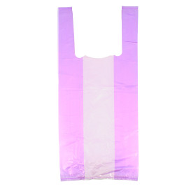 Plastic T-Shirt Bag Lilac 35x50cm 