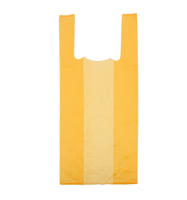 Plastic T-Shirt Bag Orange 35x50cm 