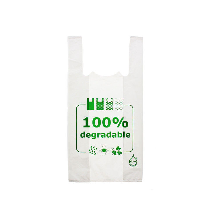 Plastic T-Shirt Bag 100% Degradable 35x50cm 