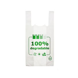 Plastic T-Shirt Bag 100% Degradable 35x50cm 