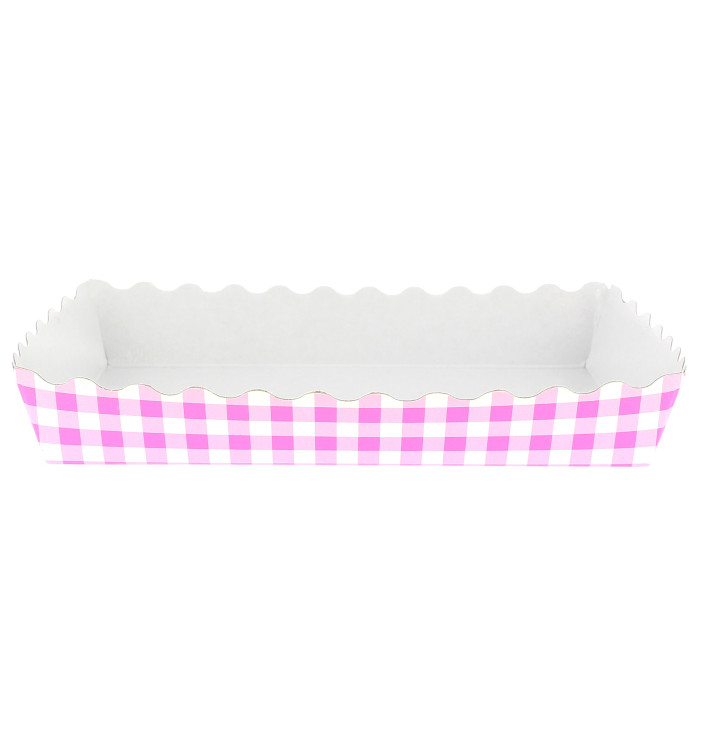 Paper Tray Waffle Closed Pink 18,2x12,2x3cm 