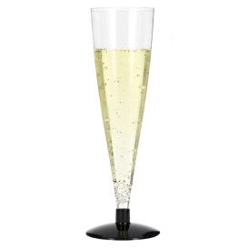Plastic Stemmed Cup Sparkling Wine Black 150ml 2P (432 Units)
