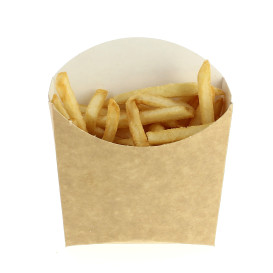 Paper French Fries Scoop Container Kraft Small size 8,2x2,2x9cm (600 Units)