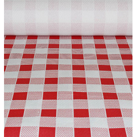 Paper Tablecloth Roll Red Checkers 1x100m. 40g (1 Unit) 