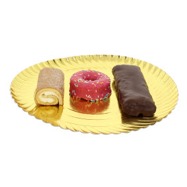 Paper Plate Round Shape Gold 23cm (100 Units) 