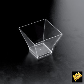 Plastic Tasting Cup PS "Pagoda" Clear 90 ml (25 Units) 