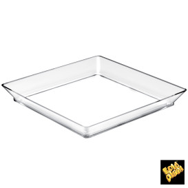 Tasting Tray PS Medium size Clear 13x13 cm (12 Units) 
