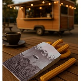 Paper Food Bag for Churros Grease-Proof 18+7x32cm (1000 Units)