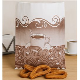 Paper Food Bag for Churros Grease-Proof 22+12x36cm (250 Units)  