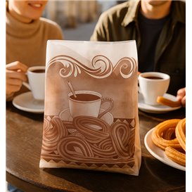 Paper Food Bag for Churros Grease-Proof 22+12x36cm (1000 Units)