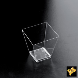 Plastic Tasting Cup PS "Rhombus" Clear 95 ml (25 Units) 