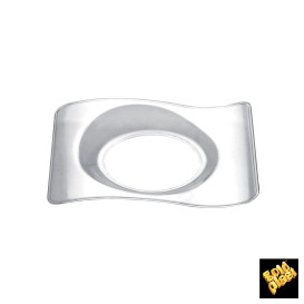 Tasting Plastic Plate PS "Forma" Clear 8x6,6 cm (50 Units) 