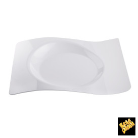 Plastic Plate "Forma" White 28x23 cm (12 Units) 
