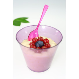 Plastic Spoon Premium Raspberry 16cm (180 Units)