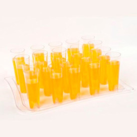 Plastic Holder Tray for Flute Clear 37x26cm (10 Units)