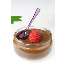 Plastic Spoon Premium Eggplant 16cm (180 Units)