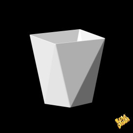 Plastic Tasting Cup PS "Diamond" White 100 ml (500 Units)