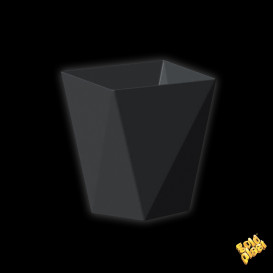 Plastic Tasting Cup PS "Diamond" Black 100 ml (25 Units) 
