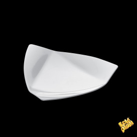 Tasting Plastic Plate PS "Vela" White 8,5x8,5 cm (500 Units)