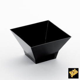 Tasting Plastic Bowl PS "Pagoda" Black 350ml (12 Units) 