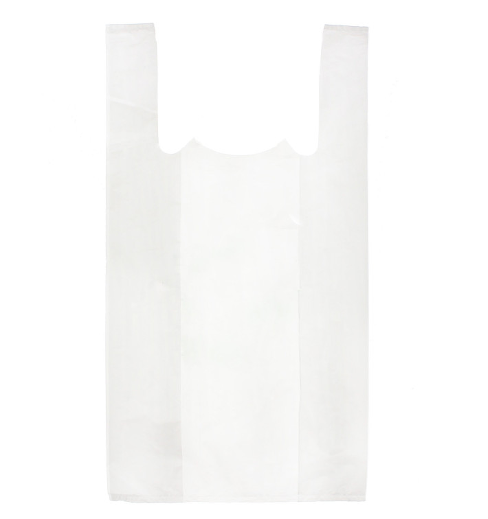 Plastic T-Shirt Bag White 50x60cm (100 Units)