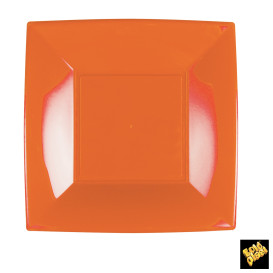 Plastic Plate Flat Orange "Nice" PP 23 cm (300 Units)