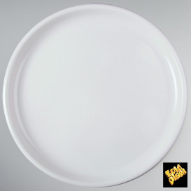 Plastic Plate for Pizza White "Round" PP Ø35 cm (12 Units) 