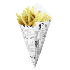 Paper Food Cone Grease-Proof "Times" 29,5cm 250g (2.000 Units)