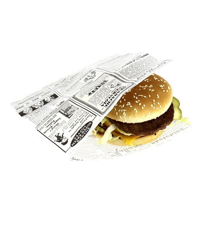 Paper Food Bag Grease-Proof Opened L Shape 16x16,5cm (500 Units)  