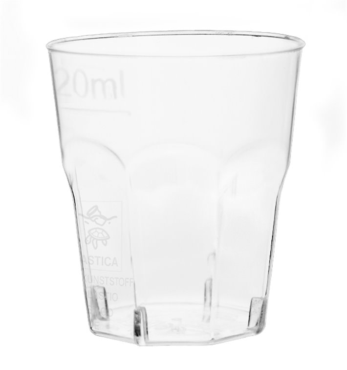 Plastic Shot PS Clear Ø37mm 25ml (1000 Units)