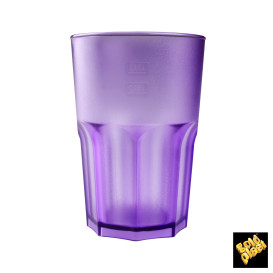 Plastic Glass SAN Reusable "Frost" Lilac 400 ml (75 Units)