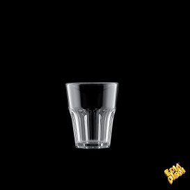Plastic Shot SAN Reusable "Frost" Clear 40ml (72 Units)