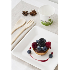 Sugarcane Plate Square shape White 15x15 cm (50 Units) 