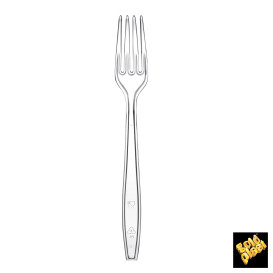 Plastic Fork Premium PS Clear 19cm (50 Units)