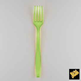 Plastic Fork PS Premium Lime Green 19cm (1000 Units)