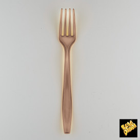 Plastic Fork PS Premium Brown 19cm (50 Units) 