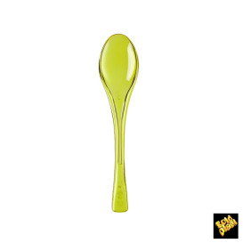 Plastic Spoon PS "Fly" Yellow Clear14,5cm (50 Units) 