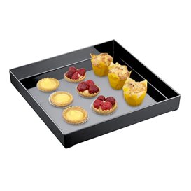 Plastic Tray Black 30x30cm (9 Units)