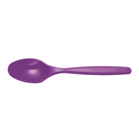 Plastic Teaspoon PS PS Violet 12cm (40 Units) 