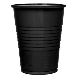 Plastic Cup PS Black 200ml Ø7cm (50 Units) 