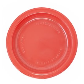 Plastic Plate PS Flat Red Ø22 cm (30 Units) 