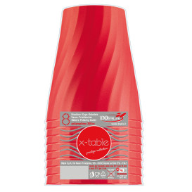 Plastic Cup PP "X-Table" Red 320ml (8 Units) 