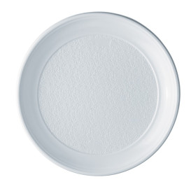 Plastic Plate PS Flat White 25 cm (800 Units)