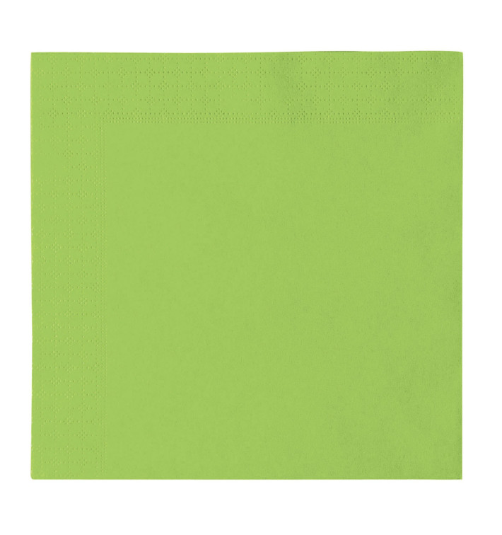 Paper Napkin 2 Layers Green Lime 33x33cm (50 Units) 