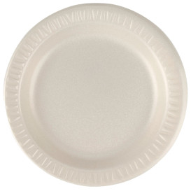 Foam Plate "Quiet Classic" Laminated Honey Ø18 cm (125 Units)  