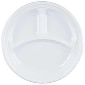 Plastic Plate PS "Famous Impact" 3 C. Ø23 cm (125 Units)  